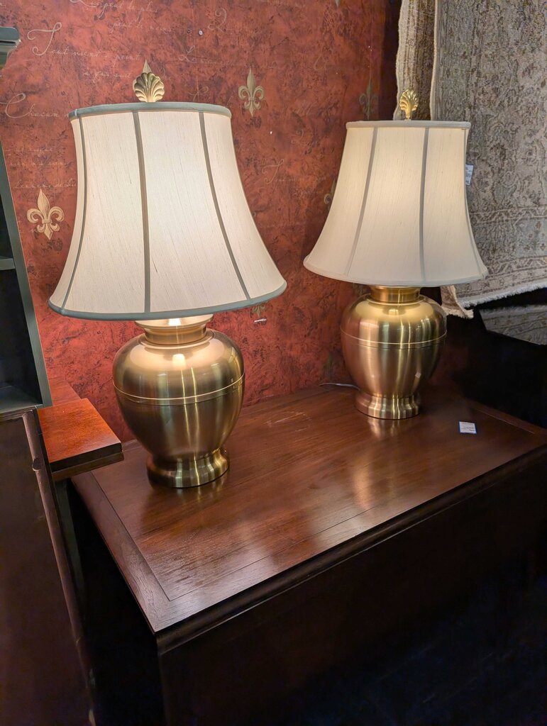 Pair Of Wildwood Brass Lamps