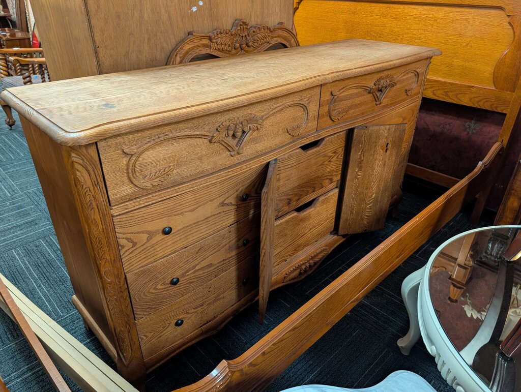 Oak Dresser With Mirror By Oakwood Interiors