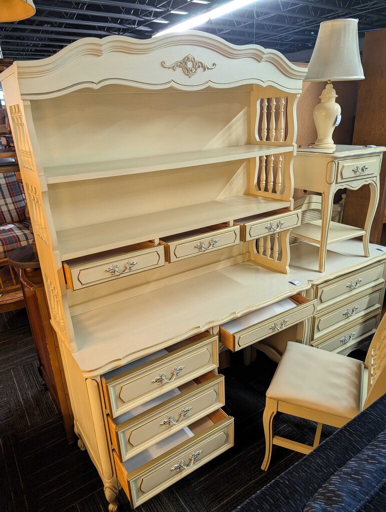 French Provincial Desk With Chair