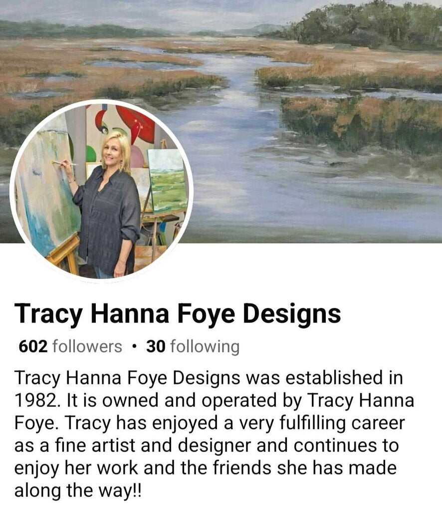 Tracy Hanna Foye (American Contemporary) Marshland Under Soft Skies Oil Painting