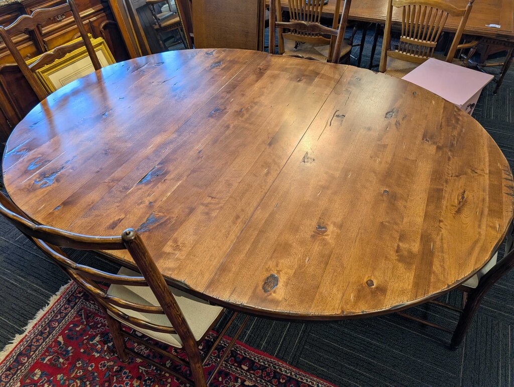Country Style Table With Four Ladderback Chairs By Montgomery's