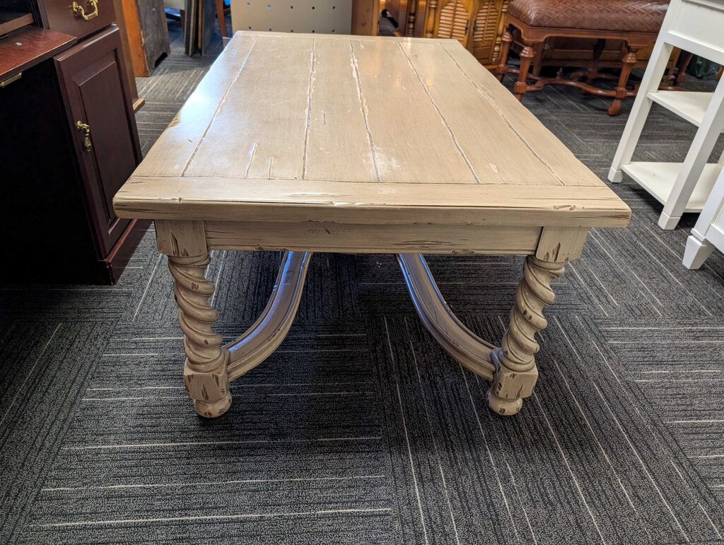 Jacobean Style Paint Decorated Coffee Table