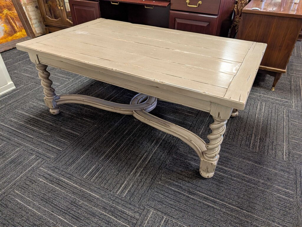Jacobean Style Paint Decorated Coffee Table