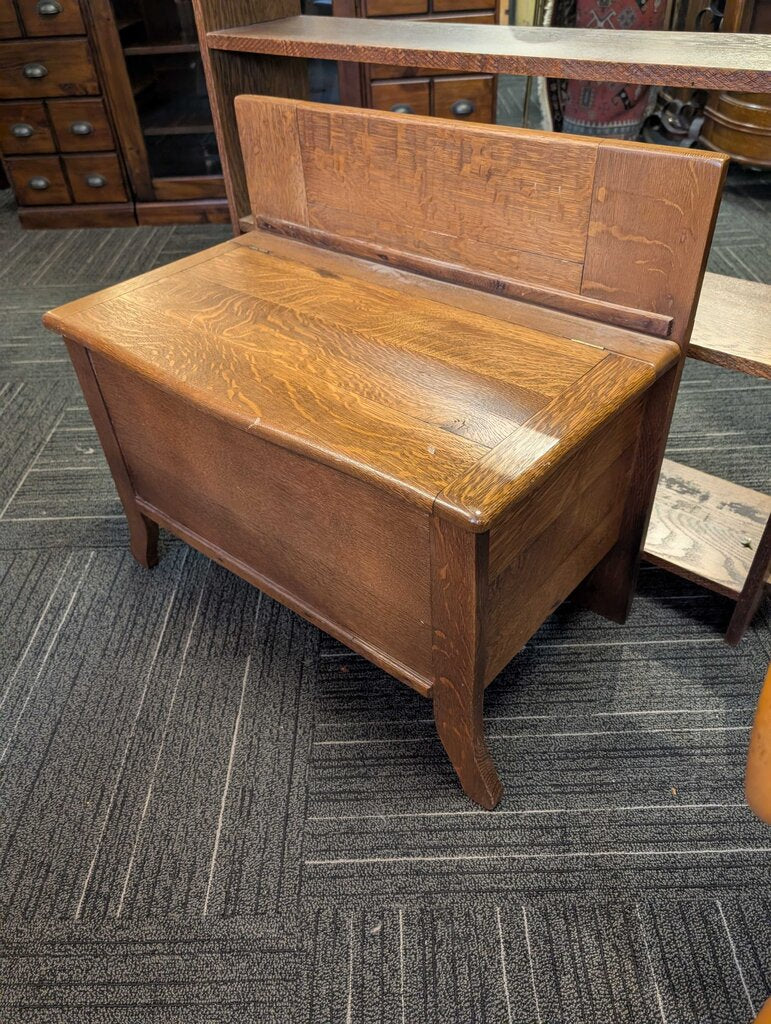 Mission Oak Storage Bench