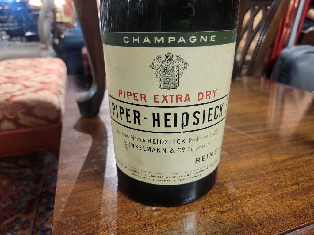 Large Vintage Champagne Bottle
