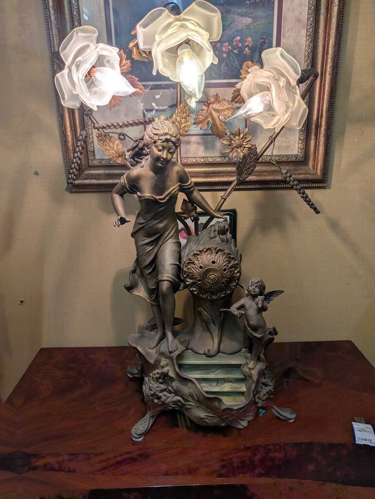 Art Nouveau Figural Table Lamp