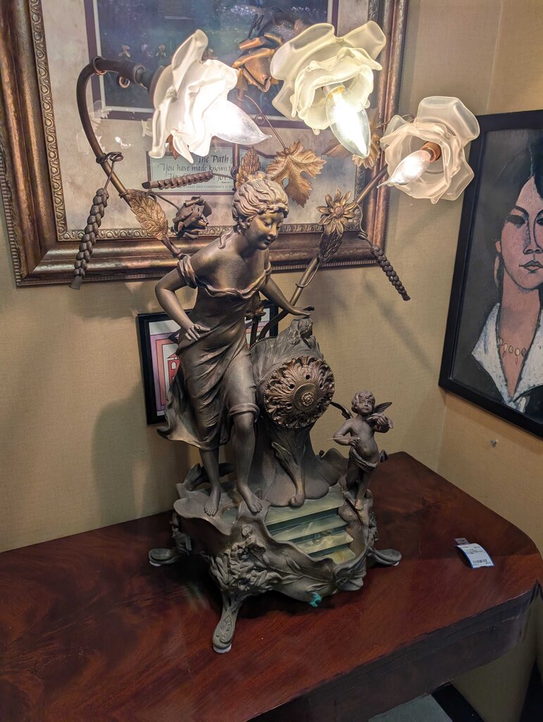Art Nouveau Figural Table Lamp