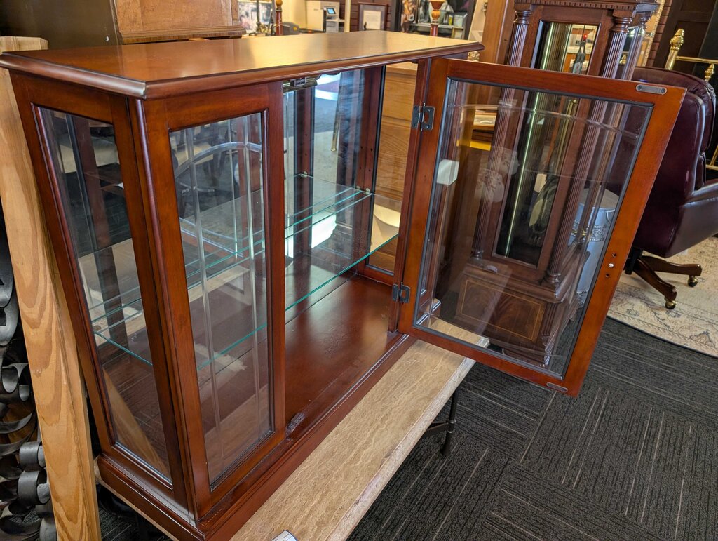 Cherry Finish Display Cabinet