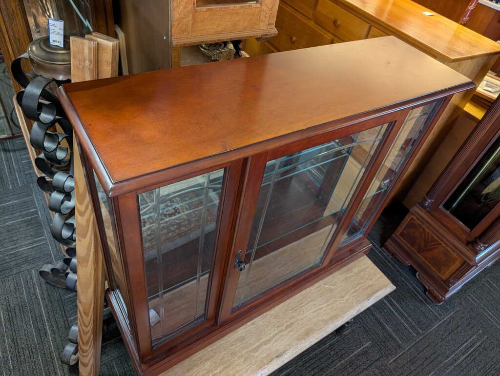 Cherry Finish Display Cabinet