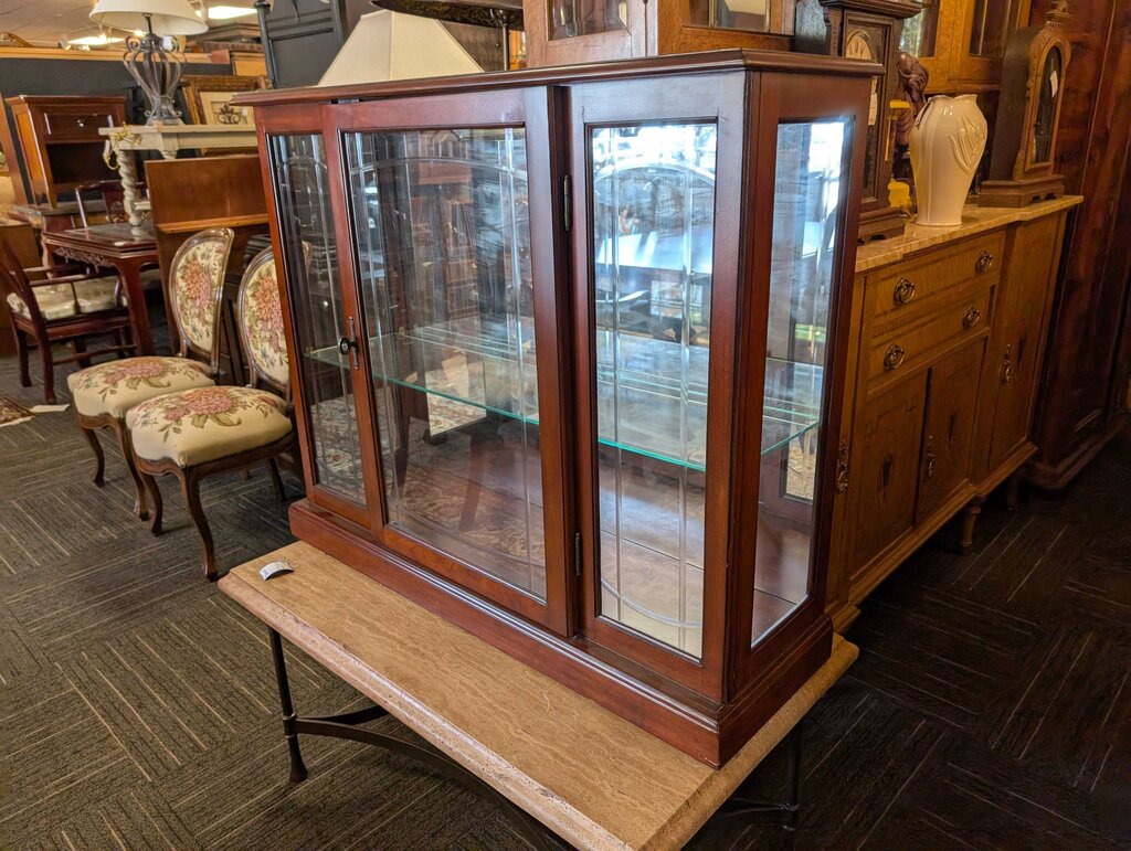Cherry Finish Display Cabinet