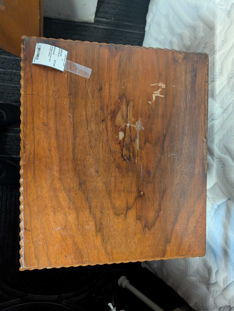 Vintage Carved One Drawer Stand