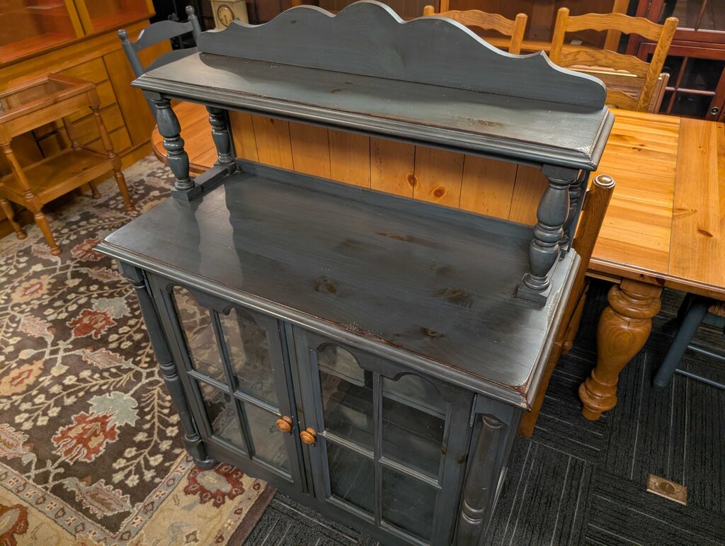 Farmhouse Style Server/Curio Cabinet By Broyhill