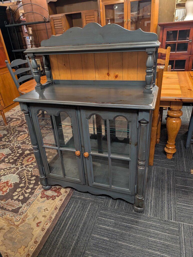 Farmhouse Style Server/Curio Cabinet By Broyhill