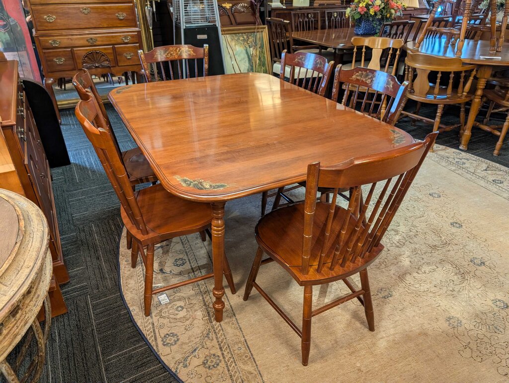 Hitchcock Table With Six Chairs