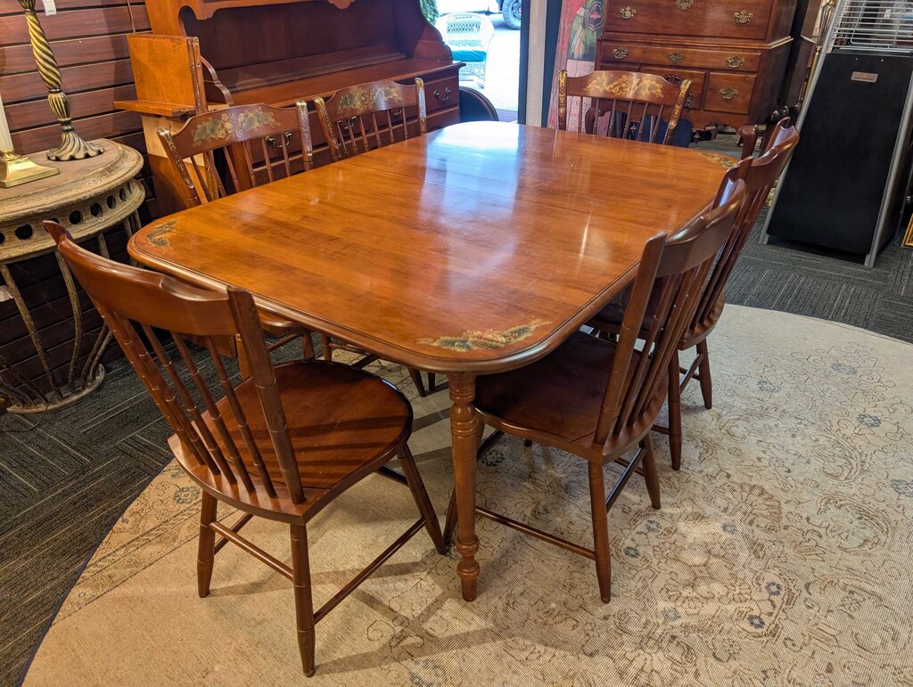 Hitchcock Table With Six Chairs