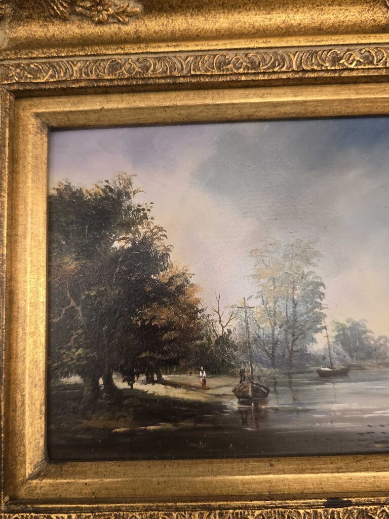 Oil Painting by Ebenhardt, Minature Landscape