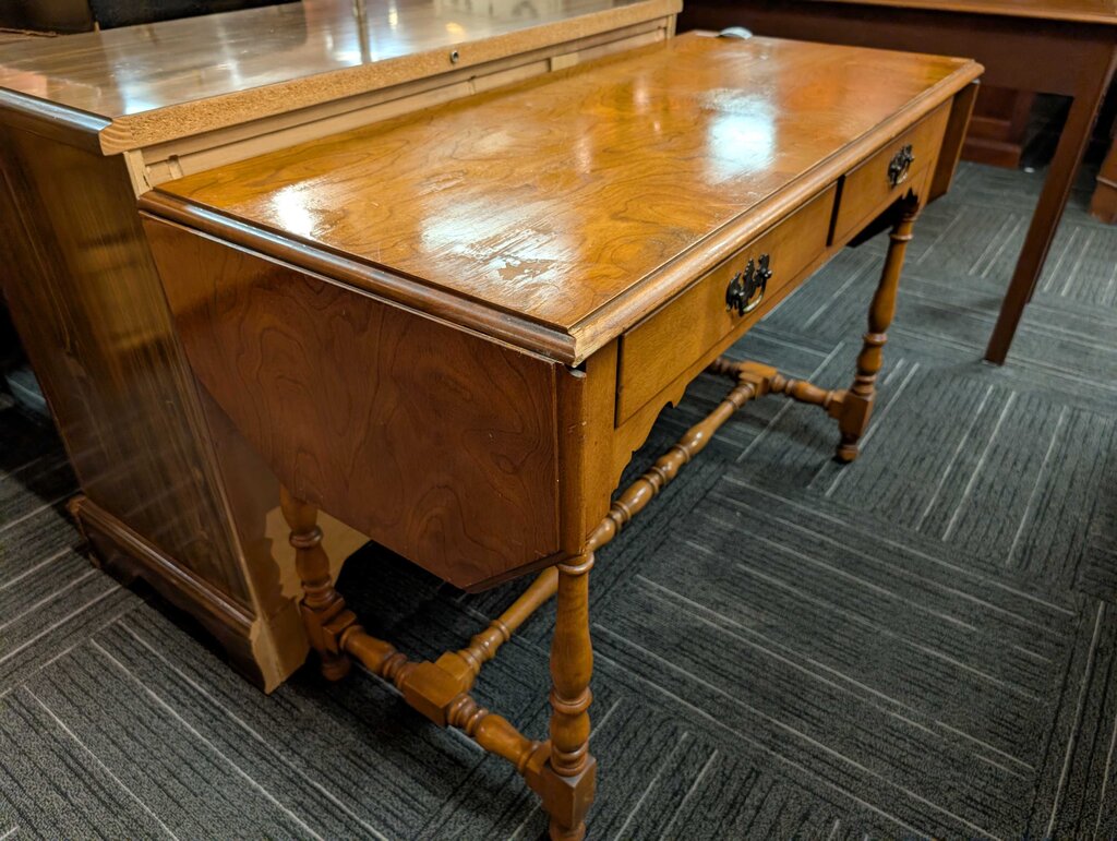 Two Drawer Drop Leaf Console By Stickley