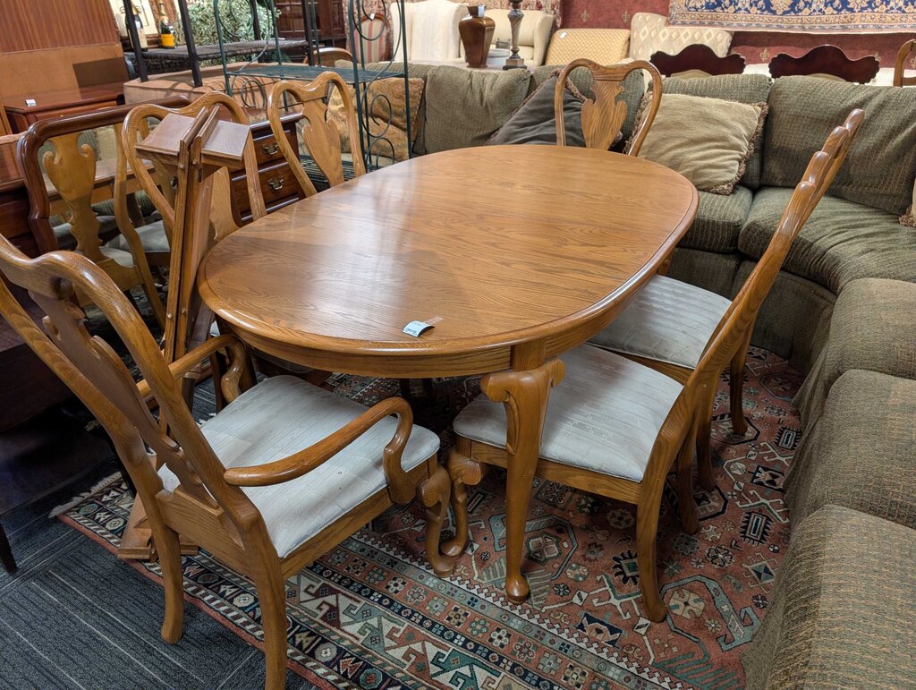 Oak Table With Six Chairs By Sumter