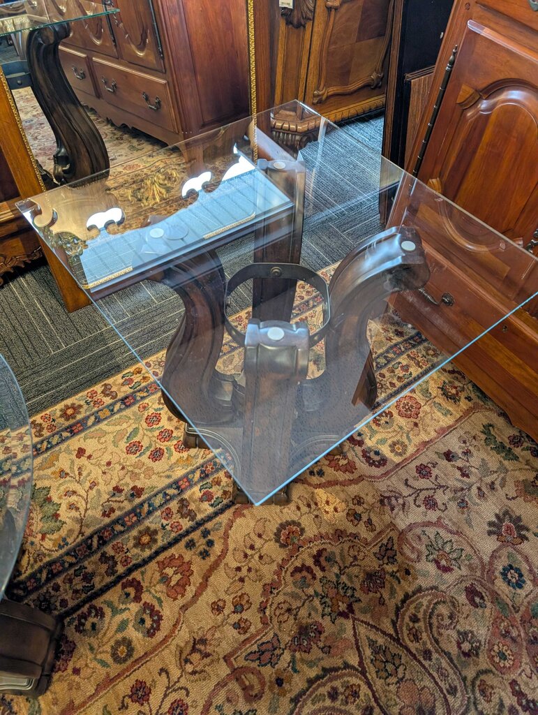 Modern Glass Top Side Table