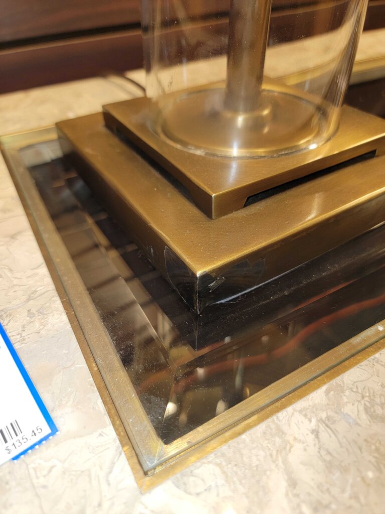 Pair Of Restoration Hardware Lamps w/ Pierced Metal Shades