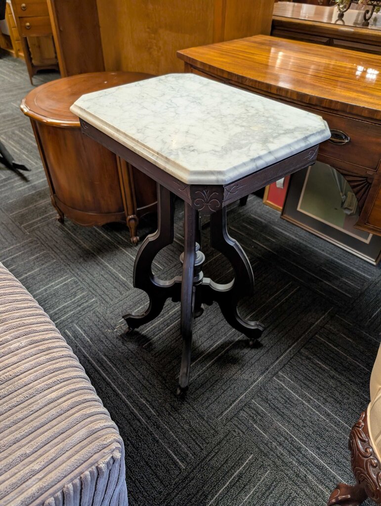 Antique Marble Top Parlor Stand