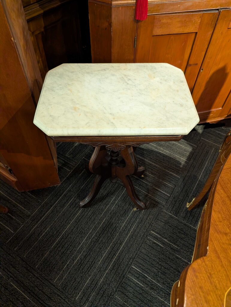Antique Marble Top Parlor Table