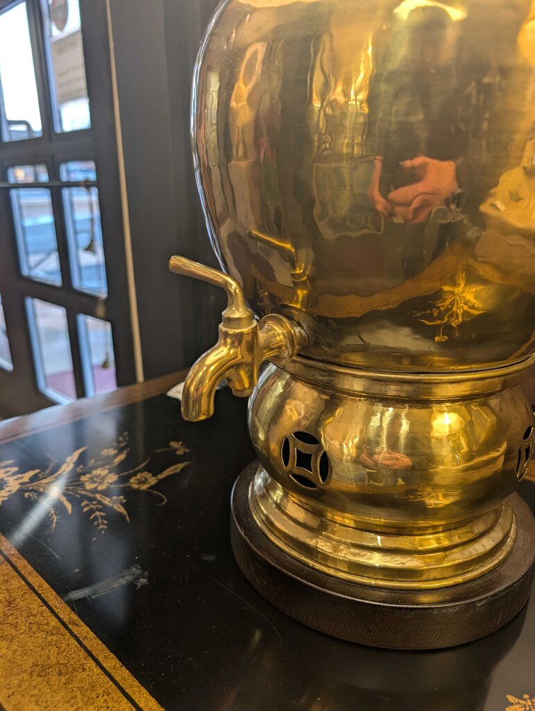 Neoclassical Samovar Lamp w/ Dragon Handles