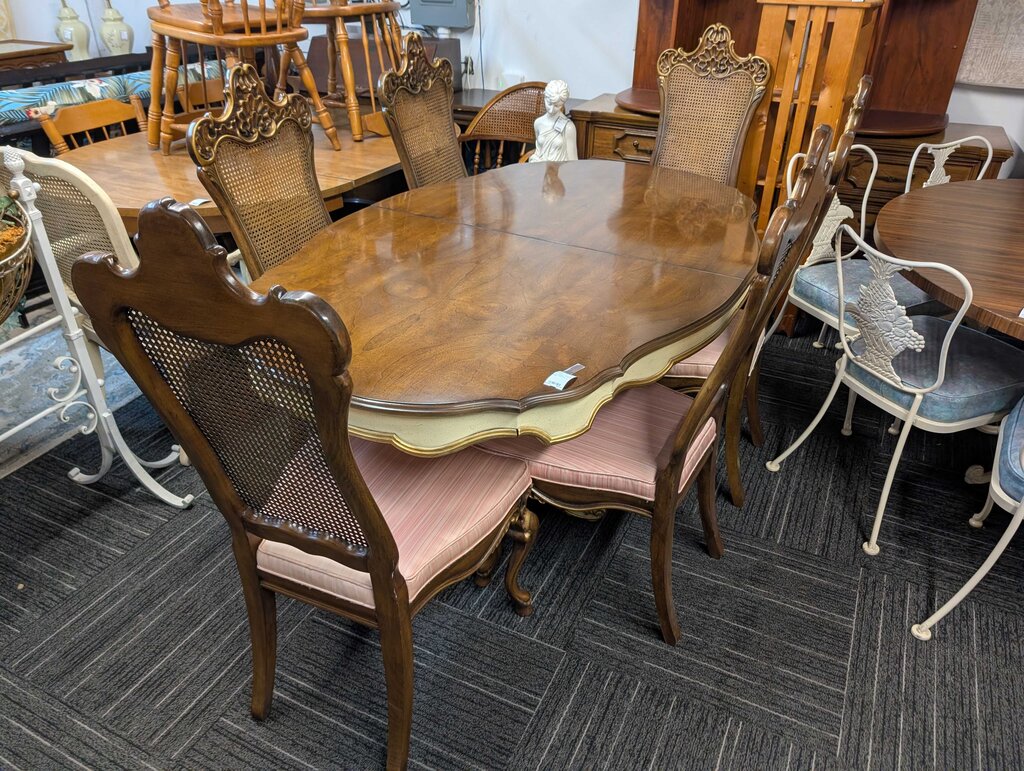 French Table With Six Chairs