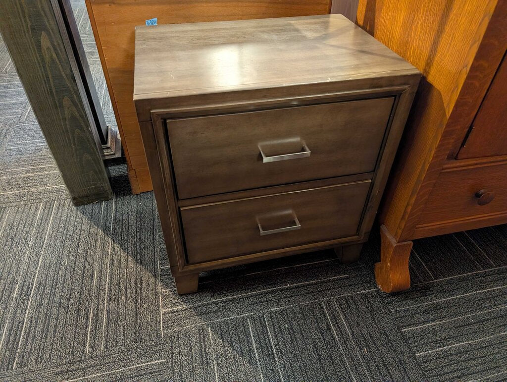 Modern Two Drawer Nightstand