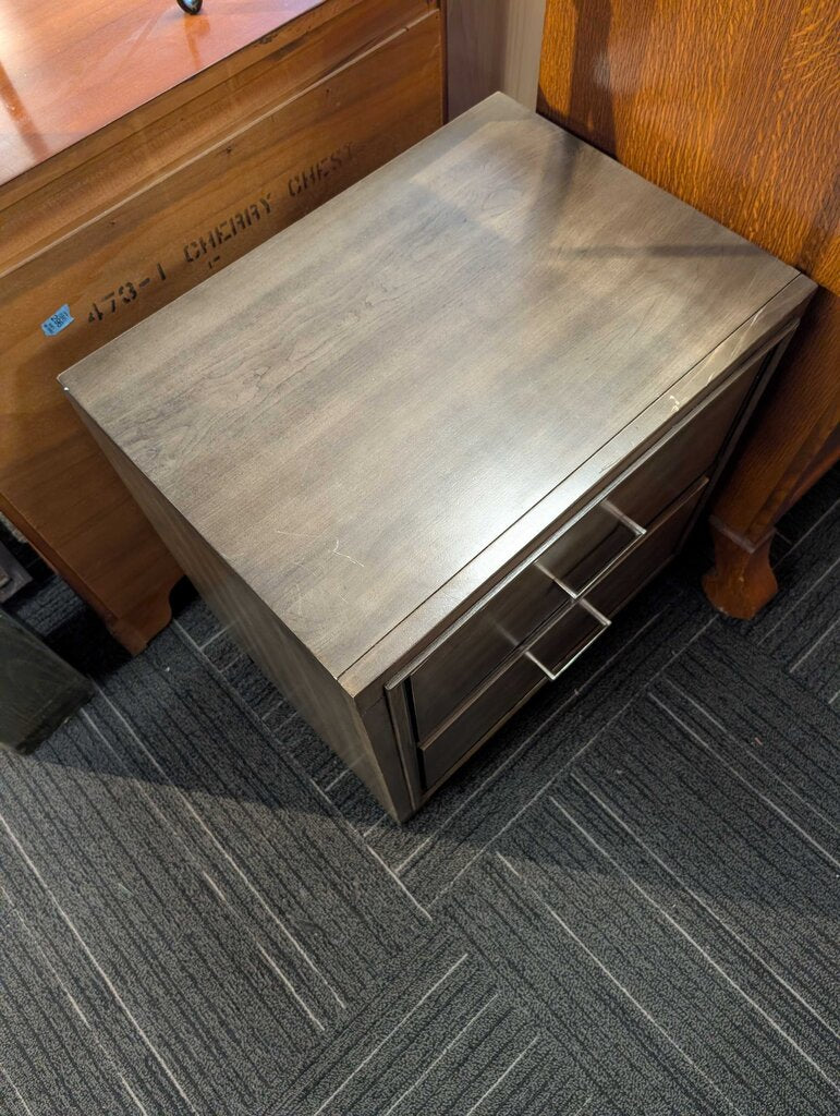Modern Two Drawer Nightstand