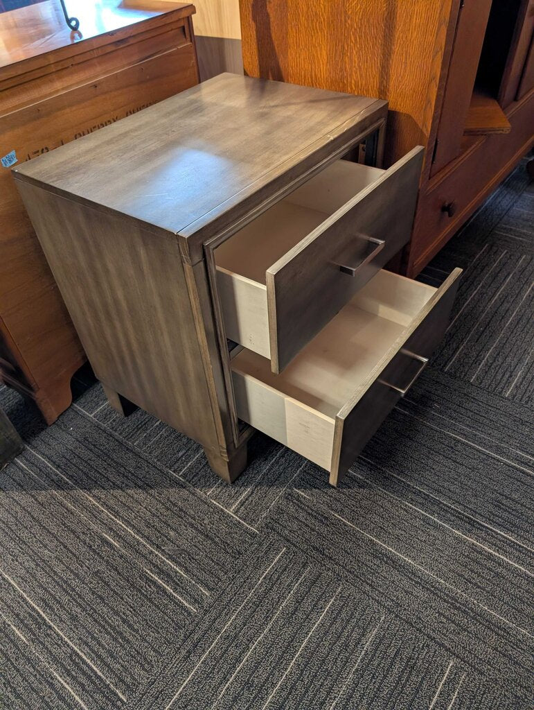 Modern Two Drawer Nightstand
