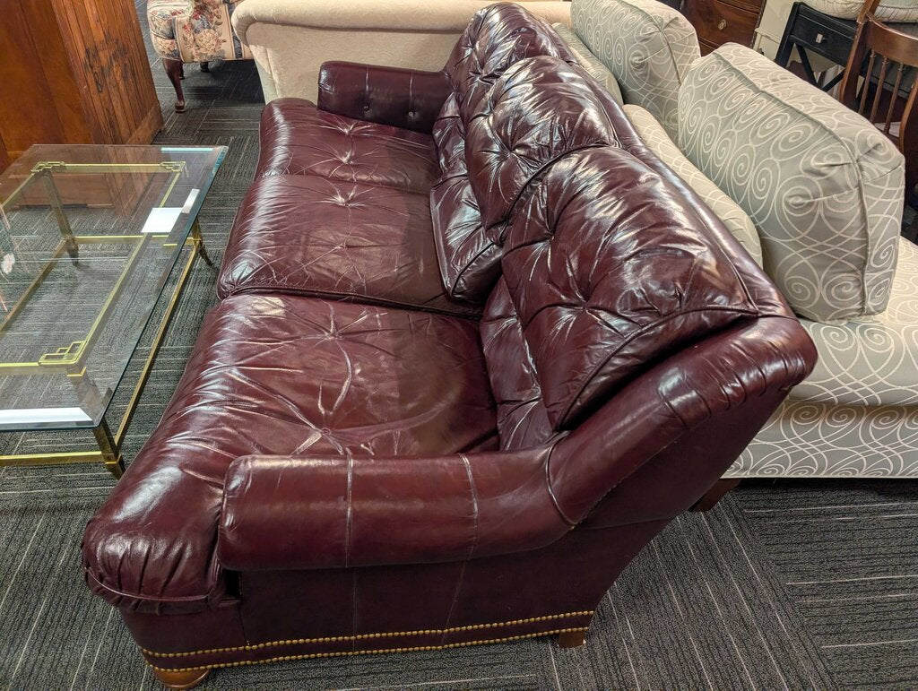 Vintage Drexel Heritage Leather Sofa