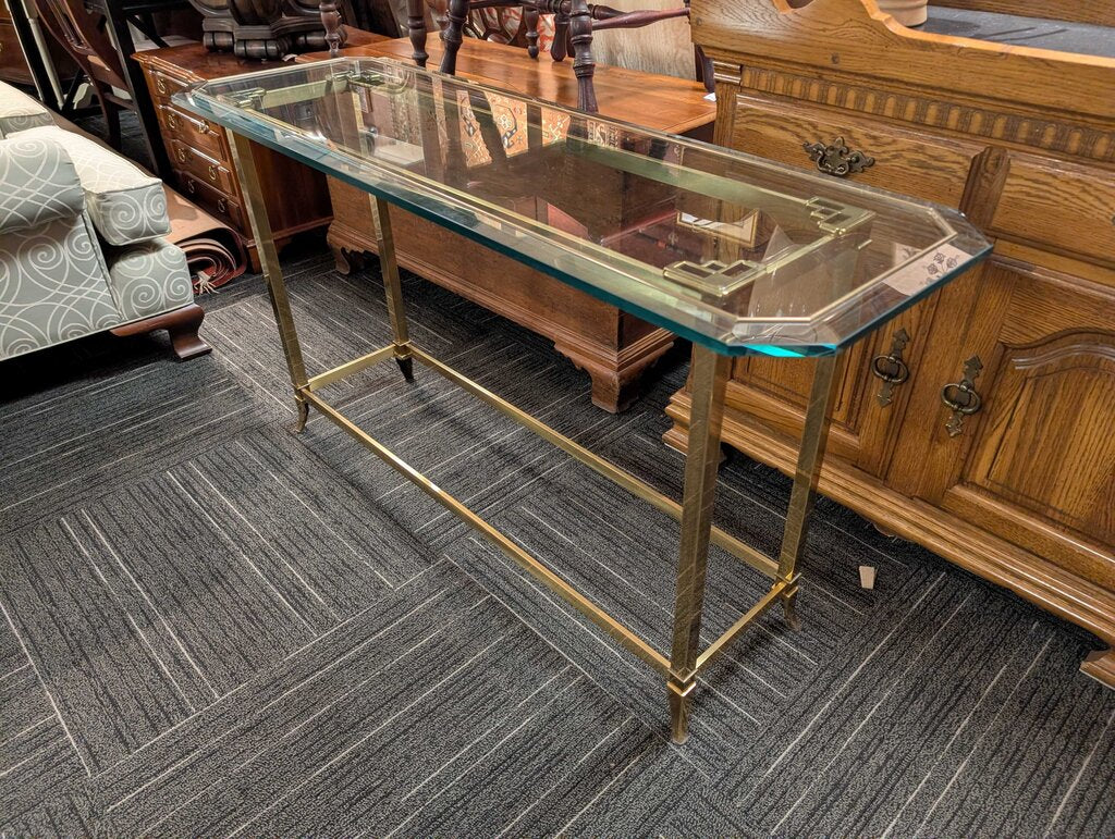 Contemporary Glass Top Sofa Table