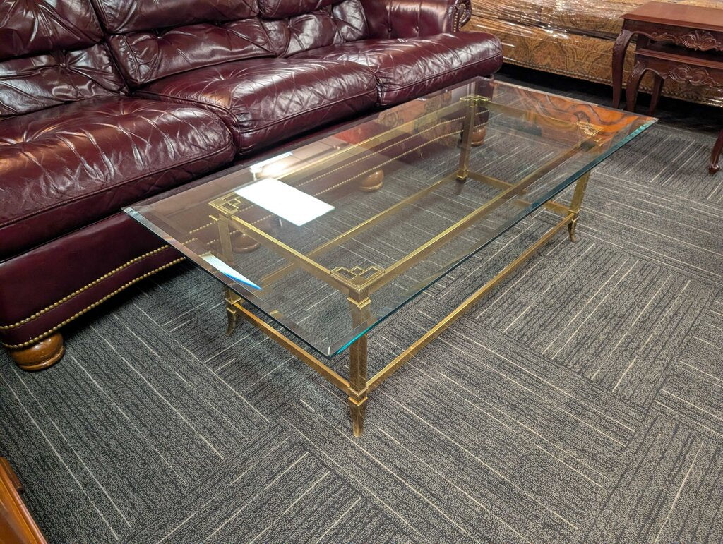 Contemporary Glass Top Coffee Table