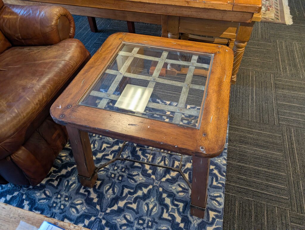Glass Top Side Table