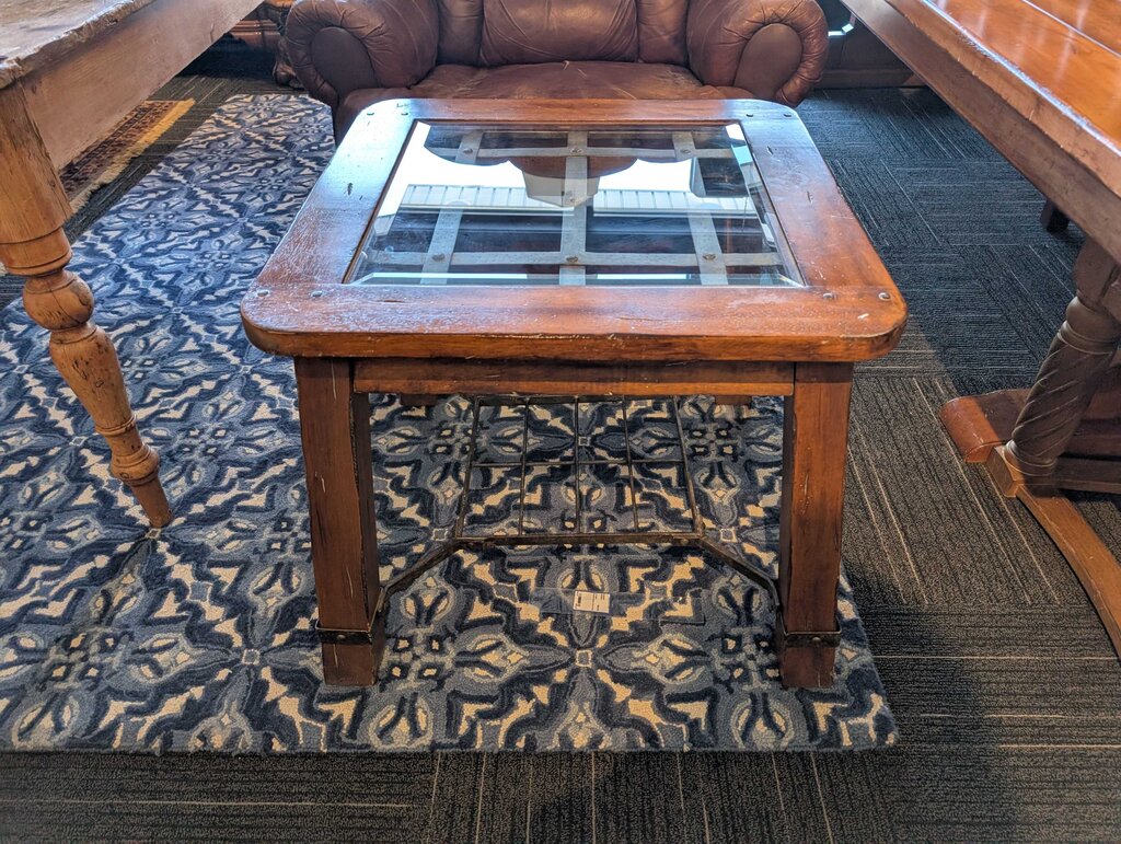 Glass Top Side Table