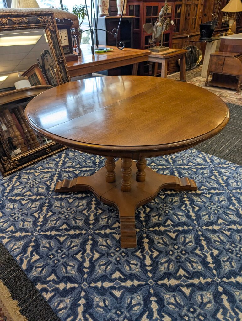 Maple Table With Pedestal Base