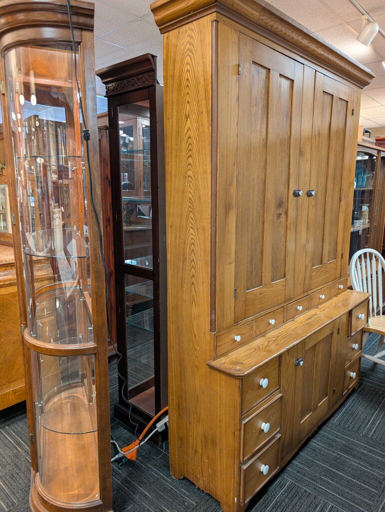 Antique Step Back Cupboard