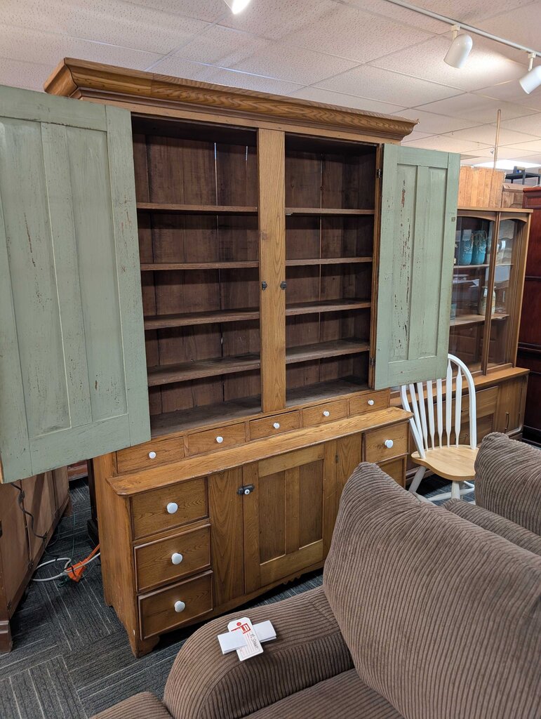 Antique Step Back Cupboard