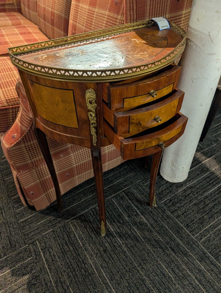 Inlaid Demilune Stand