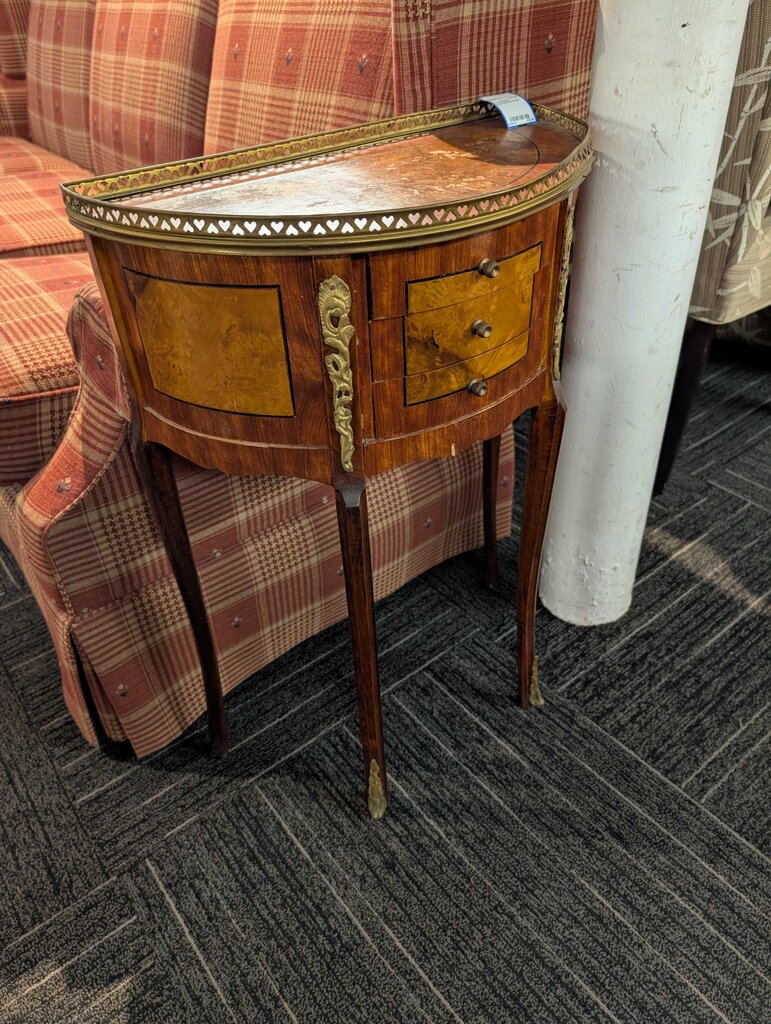 Inlaid Demilune Stand