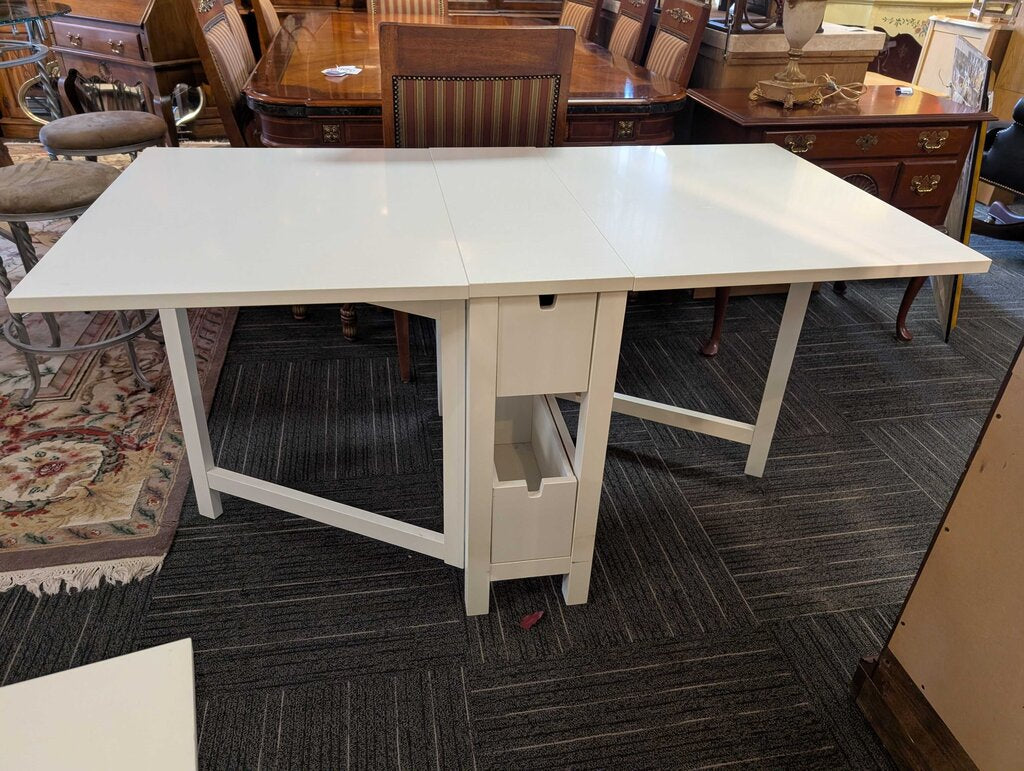 Drop Leaf Five Drawer Table (sixth drawer is missing)