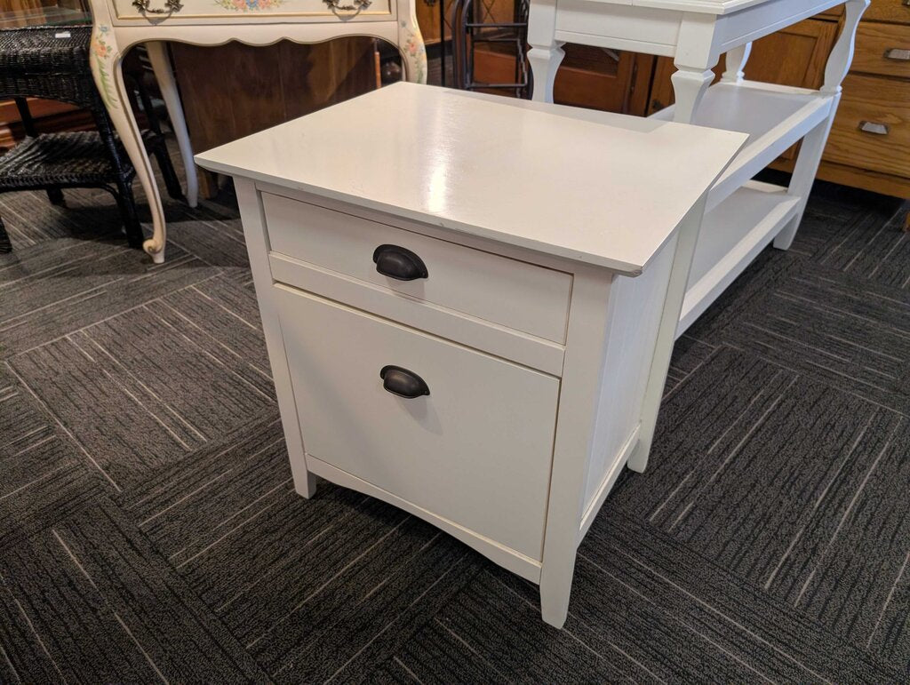 Modern Side Table With File Drawer