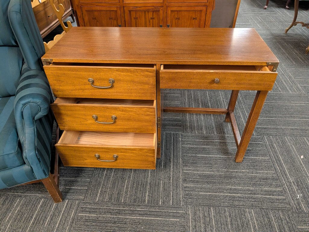 Vintage Campaign Style Desk By Drexel