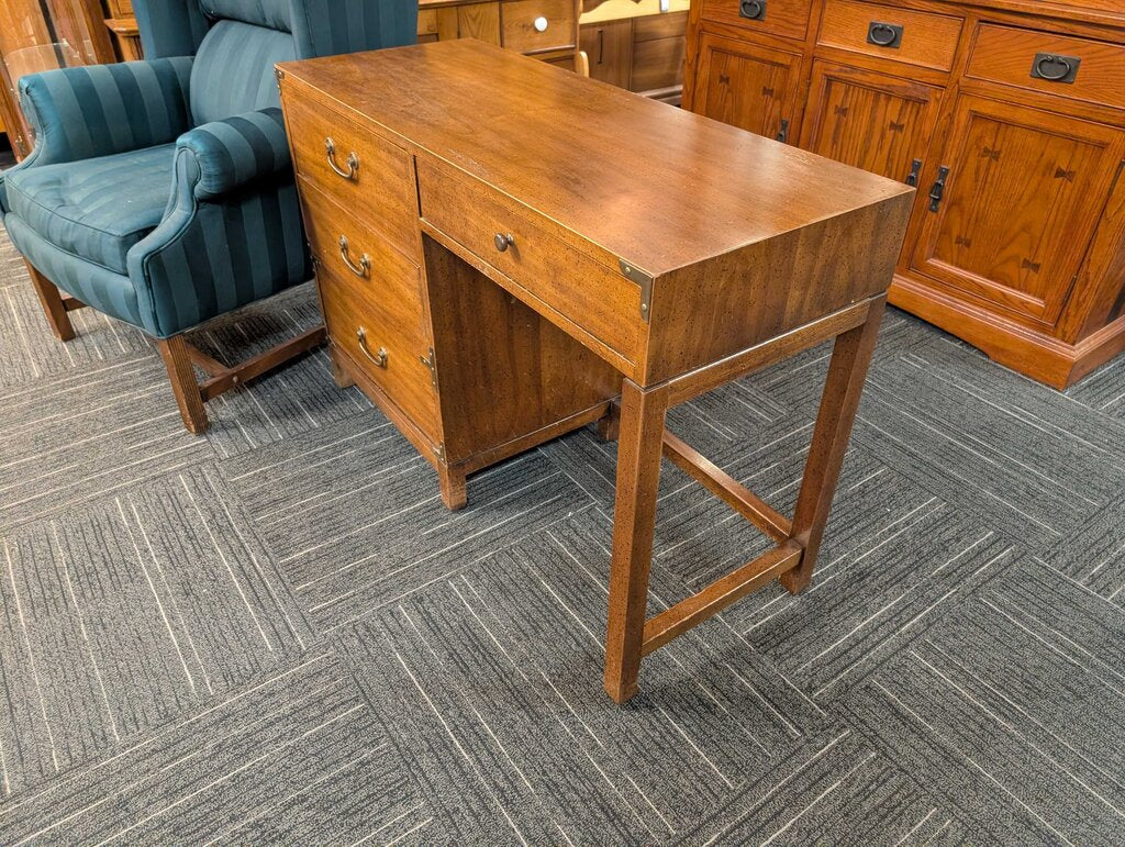 Vintage Campaign Style Desk By Drexel
