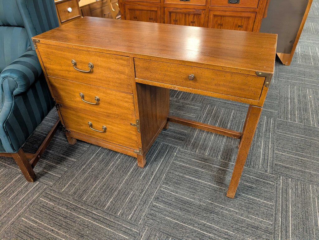 Vintage Campaign Style Desk By Drexel
