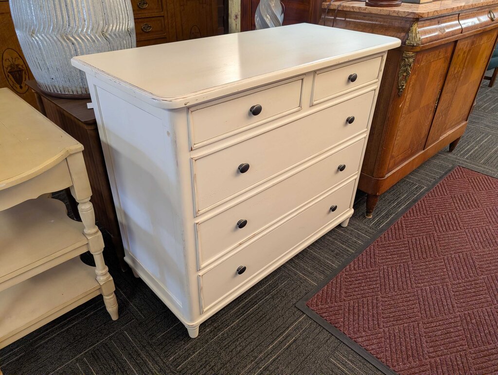 Factory Distressed Five Drawer Dresser