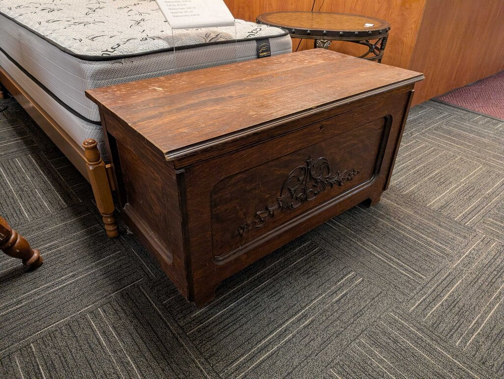 Antique Oak Blanket Chest