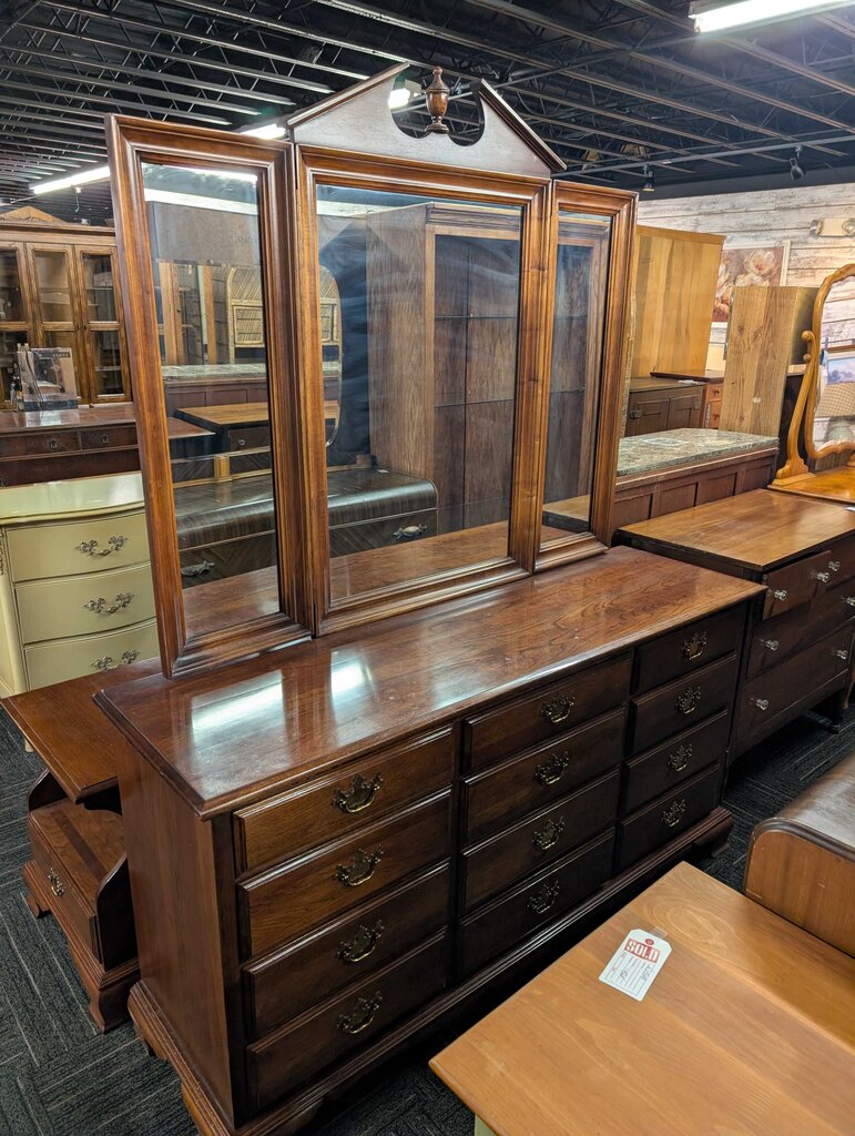 Cherry Dresser With Mirror By Chautauqua
