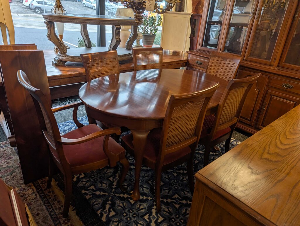Cherry Table With Six Chairs By Monitor